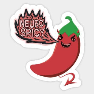 Neurospicy Devilish Red Hot Pepper Sticker